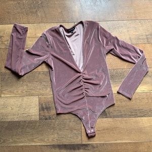 NWOT Express Velvet Bodysuit